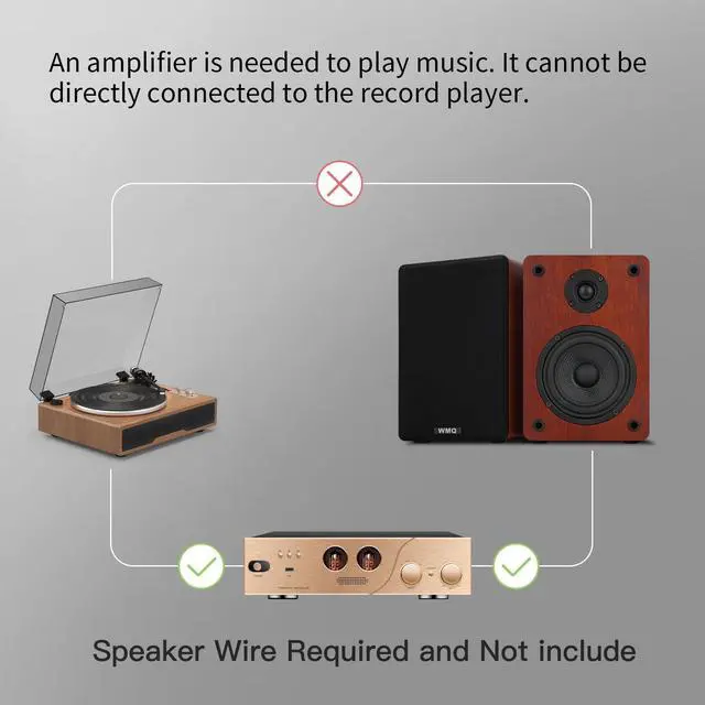 Alt view image 2 of 6 - 40W*2 Passive Bookshelf Speakers for Record Players and Home Theater Systems, Midrange and High-Frequency Stereo Speakers, Indoor Rear Surround Speakers, Requires a Receiver or Amplifier, (Brown)