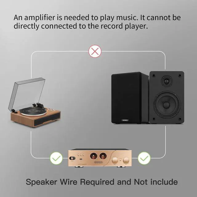 Alt view image 2 of 6 - 40W*2 Passive Bookshelf Speakers for Record Players and Home Theater Systems, Midrange and High-Frequency Stereo Speakers, Indoor Rear Surround Speakers, Requires a Amplifier,(Black)