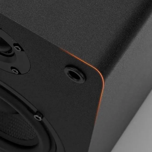 Alt view image 6 of 6 - 40W*2 Passive Bookshelf Speakers for Record Players and Home Theater Systems, Midrange and High-Frequency Stereo Speakers, Indoor Rear Surround Speakers, Requires a Amplifier,(Black)