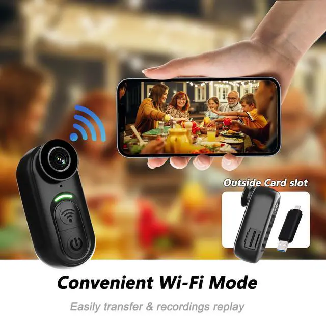 Alt view image 4 of 6 - 4K Mini Body Camera 128GB Thumb Size Wearable Action Cam, Hands-Free POV Recording, Portable Body Worn Camera for Travel, Cycling, Sports, Pets, Outdoor Adventures