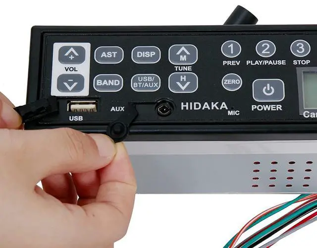 Alt view image 5 of 6 - M200 Bluetooth Radio Car Bluetooth Excavator Radio AUX-in Slot AM/FM USB Mic MP3 Player for Komatsu Kobelco Sumitomo Excavator