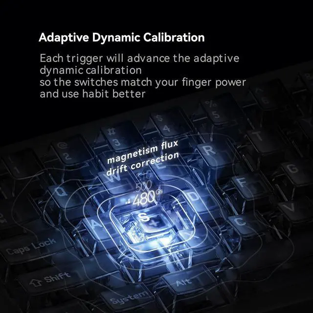 Alt view image 5 of 6 - REAL67 65% Hall Effect Magnetic Gaming Keyboard with RGB, Rapid Trigger, Adjustable Actuation for FPS & Rhythm Gamers, 8K Hz Polling Rate, 0.125ms Latency, Hot Swap, SOCD for Mac/Windows/Linux