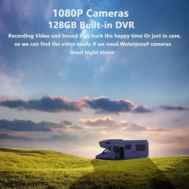 Alt view image 6 of 6 - 10.1" 1080P AHD Wired Reverse Rear View Backup Camera System,IP69K Waterproof Night Vision, Vibration-Proof 10G for Tractor/Truck/Excavator/Caravan/Skid Steer/Heavy Equipment RV102