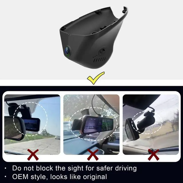 Alt view image 3 of 6 - Front 4K & Rear 1080P Dash Cam Fit for Jeep 5th Gen Cherokee 2019-2023 KL (Model D),Latitude Lux Limited Trailhawk X,OEM Look, UHD 2160P Video, Easy to Install, Free App and 128GB Card