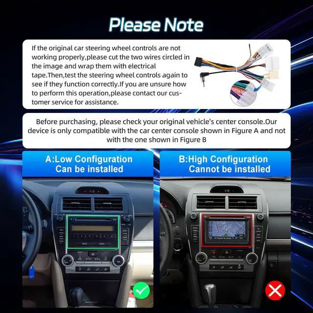 Alt view image 3 of 6 - Android Radio for Toyota Camry 2012 2013 2014: 10.1 inch Touch Screen Aftermarket Stereo with Wireless Carplay and Android Auto, 5G/WiFi, DSP/EQ, GPS, Split Screen, SWC + AHD Backup Camera