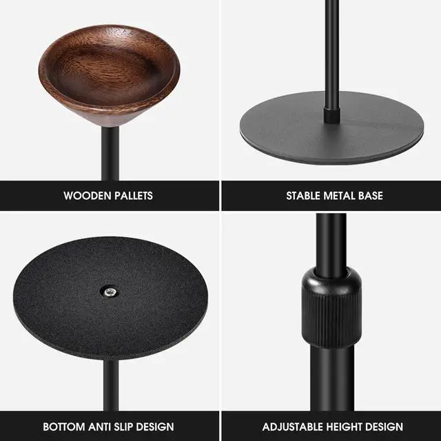 Alt view image 3 of 6 - Floor Stand is Suitable for Homepod Mini, with Adjustable Height, Safety, Stability, and Anti Slip Bottom. Mini Speaker Accessories are Suitable for Living Rooms, bedrooms, Gyms(2 Pack- Black)
