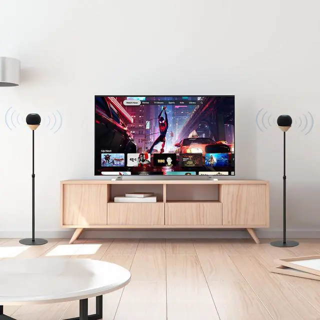 Alt view image 4 of 6 - Floor Stand is Suitable for Homepod Mini, with Adjustable Height, Safety, Stability, and Anti Slip Bottom. Mini Speaker Accessories are Suitable for Living Rooms, bedrooms, Gyms(2 Pack- Black)