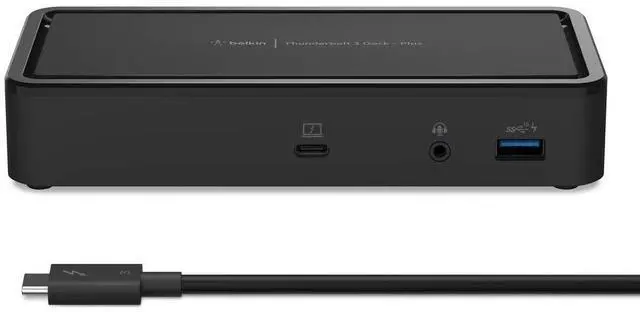 Main image of Thunderbolt 3 Dock Plus Thunderbolt 3 Cable - USB-C Hub - 8-In-1 Docking Station for MacOS & Windows, Dual 4K @60Hz, 40Gbps Transfer Speed, 60W Upstream Charging, w/ Ethernet & Audio Ports