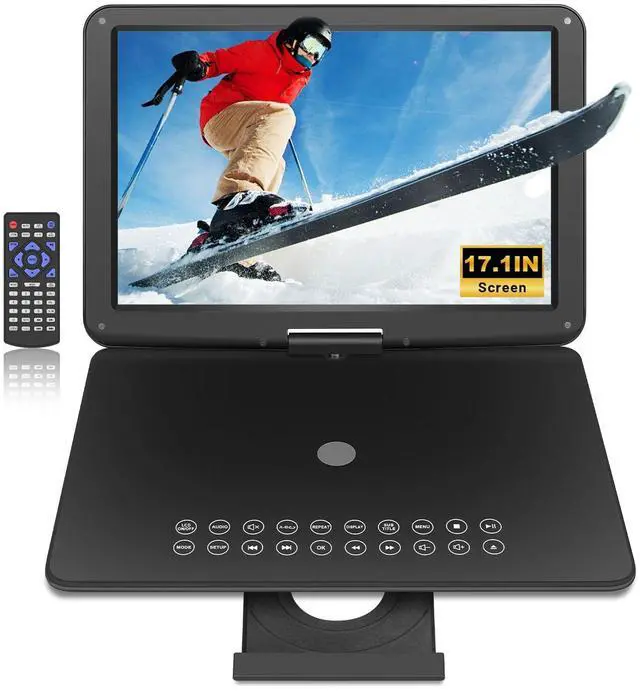 Main image of 19.6" Portable DVD Player with 17.6 Large HD Screen, 4-5Hrs Play, DVD Player Portable with Dual Speaker, Last Memory, Support SYNC TV/USB/SD Card, Play All Discs Format, Black