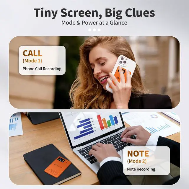 Alt view image 4 of 6 - Ai Note Taker, Ai Voice Recorder Pocket Ai Note Taking Device Voice to Text Recorder Ai Recorder Notetaker 152 Languages 64gb Transcribe, Summarize & Text Translation One-Step Magnetic Attachment