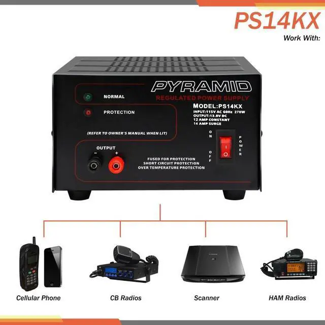 Alt view image 4 of 6 - Universal Compact Bench Power Supply - 12 Amp Linear Regulated Home Lab Benchtop AC-to-DC 12V Converter