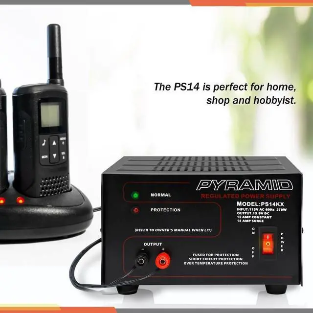Alt view image 5 of 6 - Universal Compact Bench Power Supply - 12 Amp Linear Regulated Home Lab Benchtop AC-to-DC 12V Converter
