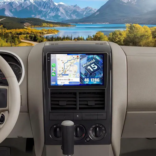 Main image of 4G+128G Android Car Stereo for Ford Explorer 2005-2010 Car Radio with Wireless Carplay Android Auto 10.1 Inch Touch Screen Mirror Link Backup Camera WiFi GPS FM RDS Bluetooth