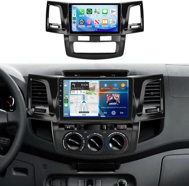 Main image of Android 15 4G+64G Radio for Toyota HILUX 2005-2014 Car Stereo with Wireless Carplay Android Auto,5Ghz WiFi,5.0 Bluetooth 32EQ,9inch IPS Touch Screen,FM/RDS GPS IP69K AHD Backup Camera