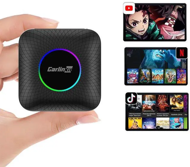 Main image of Wireless CarPlay Adapter 3 in 1 Ai Box Only for Wired CarPlay Touch Screen Cars, Support Android 13.0 System Wireless CarPlay Android Auto YouTube Netflix GPS+Glonass - CPC200-Tbox LED