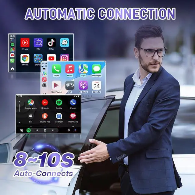Alt view image 6 of 6 - Wireless CarPlay Adapter 3 in 1 Ai Box Only for Wired CarPlay Touch Screen Cars, Support Android 13.0 System Wireless CarPlay Android Auto YouTube Netflix GPS+Glonass - CPC200-Tbox LED