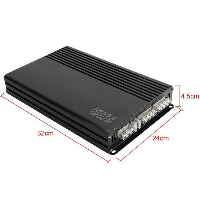 Alt view image 2 of 6 - 5800W 12V 4 Channel Car Amplifier Stereo Audio Super Bass Power Subwoofer Amp