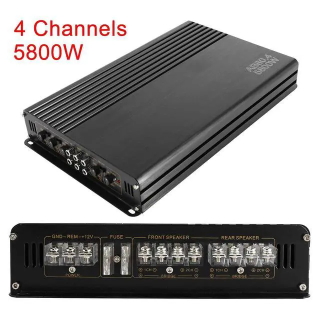 Alt view image 3 of 6 - 5800W 12V 4 Channel Car Amplifier Stereo Audio Super Bass Power Subwoofer Amp