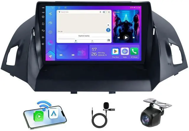 Main image of Upgrade Car Radio for Ford Escape 2013-2019 4+64GB, 5G WiFi, 9" 1280×800 Touch Screen, Wireless CarPlay Android Auto, GPS, Bluetooth, DSP, RDS, SWC, HiFi, Backup Camera
