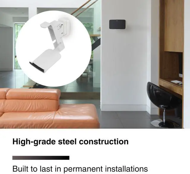 Alt view image 4 of 6 - Wall Mount for Sonos Five - Each (White)