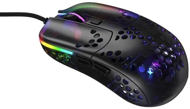 Main image of MZ1, Ultra-Light Wired Gaming Mouse, Cutting-Edge Pixart 3389 Sensor, Unique Shape for Optimum Aim, Adjustable RGB Lighting, Zys Rail Edition