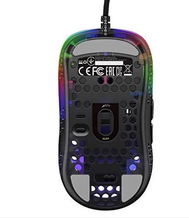 Alt view image 3 of 6 - MZ1, Ultra-Light Wired Gaming Mouse, Cutting-Edge Pixart 3389 Sensor, Unique Shape for Optimum Aim, Adjustable RGB Lighting, Zys Rail Edition