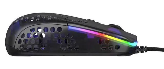 Alt view image 6 of 6 - MZ1, Ultra-Light Wired Gaming Mouse, Cutting-Edge Pixart 3389 Sensor, Unique Shape for Optimum Aim, Adjustable RGB Lighting, Zys Rail Edition
