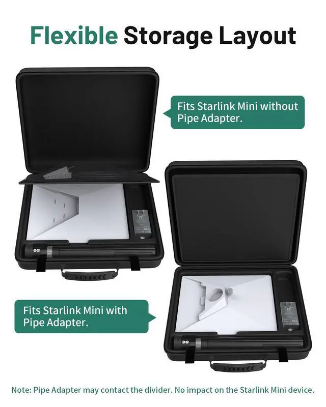 Alt view image 4 of 6 - Starlink Mini Tripod Mount Stand, Portable Aluminum Adapter, Compatible with New and Old Starlink Mini Models (Travel Set with Carry Case)