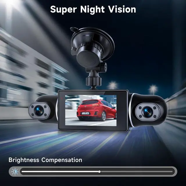 Alt view image 6 of 6 - 4 Channel Dash Cam with Front Rear Left Right Cameras, 360° Car Camera System for Driving & Parking, Night Vision, Parking Monitor, G-Sensor, Loop Recording, Multi-Camera Dashcam+64GB Card