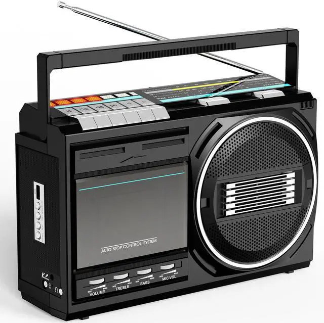 Main image of Cassette Player Recorder Boombox with Bluetooth, USB & FM/AM/SW | Portable Boom Box Radios, Retro Tape/USB Converter, Earphone Jack, Built-in MIC for Voice Recording, Sound Amplifier - DC/AC
