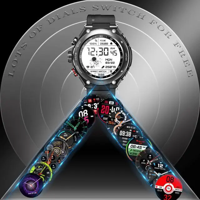 Alt view image 3 of 6 - Smart Watch with Earbuds 3 in 1 Round Fitness Tracker 1.28inch Smartwatch for Men Answer/Make Call Speaker Recording Sleep Monitor Sports Smart Watch Long Time Standby