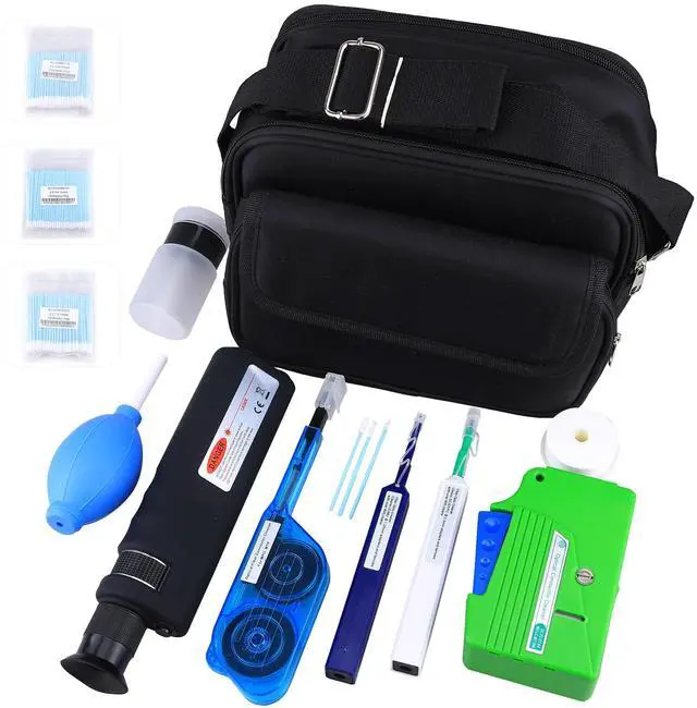 Main image of FTTH Fiber Optic Cleaning Kit with Cassette for FC/SC/ST/LC/MU/MPO Connectors - 1.25mm/2.5mm Fiber Cleaner Pen & Microscope