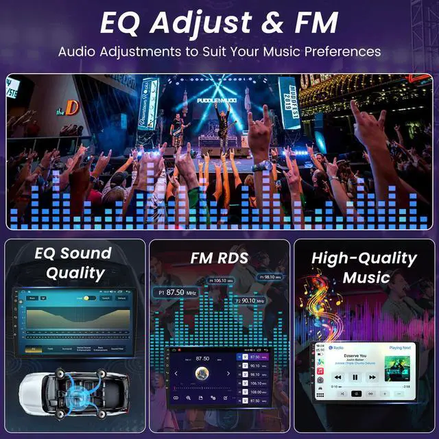 Alt view image 4 of 6 - 4Core+64G ROM Car Radio for Ford F150 2004-2008:7 Inch Touch Screen Stereo with Wireless CarPlay Android Auto Bluetooth 5.0 FM/RDS Audio GPS 5G WiFi SWC 1080P Backup Camera