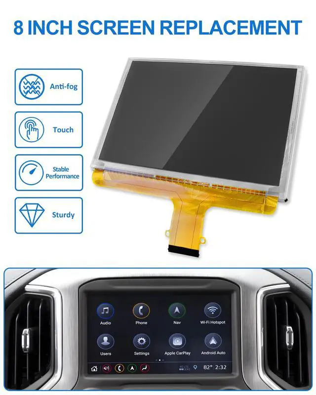 Alt view image 3 of 6 - 8" Touch Screen with LCD Digitizer Navigation Radio Replacement for Chevy GMC 2014-2018 Silverado Sierra, 2015-2019 Tahoe Yukon Suburban Colorado Canyon, 2017-2019 Acadia Terrain Replace # DJ080PA-01A