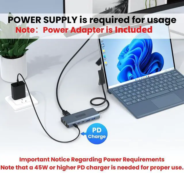 Alt view image 4 of 6 - New MS Surface Dock, 11-in-1 Surface Docking Station 4K@60HZ HDMI, Surface Travel Hub for Surface Pro 11/10/9/8/X/7/6/5/4/3, Surface Laptop 6/5/4/3/2/1, Laptop Go 3/2/1, Surface Book