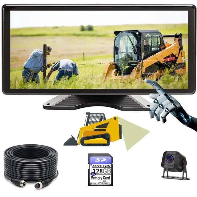 Alt view image 5 of 6 - 10.1" 1080P AHD Wired Reverse Rear View Backup Camera System,IP69K Waterproof Night Vision, Vibration-Proof 10G for Tractor/Truck/Excavator/Caravan/Skid Steer/Heavy Equipment RV101