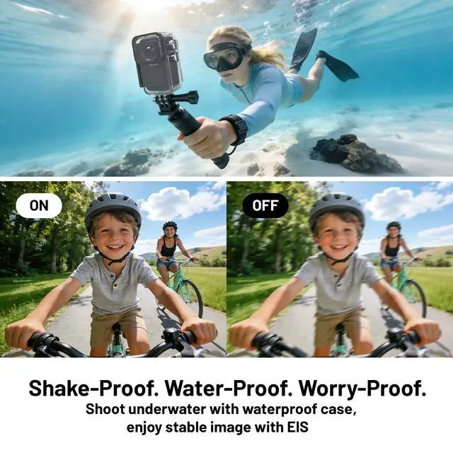 Alt view image 3 of 6 - 4K Dual-Screen Mini Body Camera, 5K Enhanced 64MP POV Action Camera with 130° Wide Angle & 30M Waterproof, EIS, Magnetic Body, WiFi & App Control, 128GB Storage for Cycling, Travel, Vlog