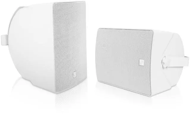 Main image of Pair of 8" Weather-Resistant Surface-Mount Speaker, Indoor/Outdoor, 70V/100V/8ohm, for Home & Commercial Installation, White (TARVOS-8W-PAIR)