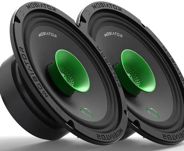 Main image of MB-M65T 6.5" 2-Way Pro Audio Midrange Coaxial Speakers, 360W Max, 4-Ohm, 1.5" Voice Coil, with Built-in Bullet Tweeters, Easy to Install in Cars/Trucks/Doors (Pair)