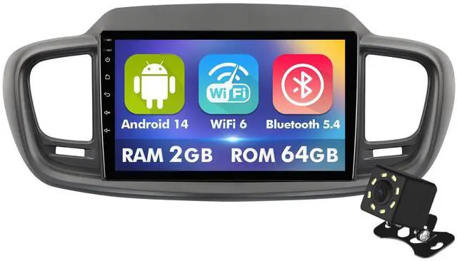 Main image of 10.1 Inch IPS Touchscreen Android 14 Car Stereo for Kia Sorento 3 2015-2020 with Wireless CarPlay & Android Auto 2+64GB Car Radio, Support WiFi 6, Bluetooth,5.4, Backup Camera, SWC