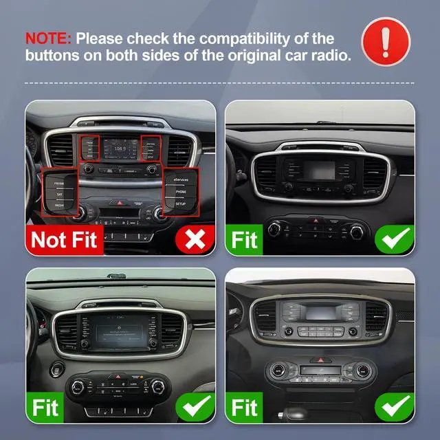 Alt view image 2 of 6 - 10.1 Inch IPS Touchscreen Android 14 Car Stereo for Kia Sorento 3 2015-2020 with Wireless CarPlay & Android Auto 2+64GB Car Radio, Support WiFi 6, Bluetooth,5.4, Backup Camera, SWC