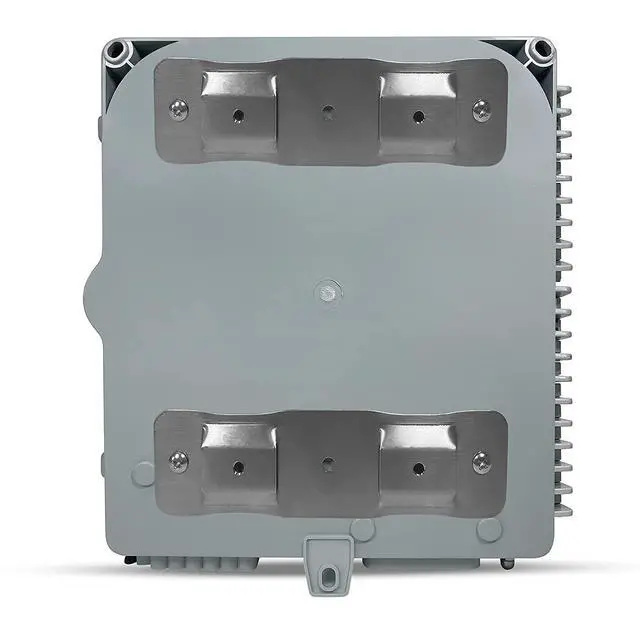 Alt view image 6 of 6 - Fiber Optic Wall Mount or Pole Mount Enclosure for Indoor or Outdoor Fiber Optic Terminations and Fusion Splice installations with Couplers. (SC APC NO Pigtails)