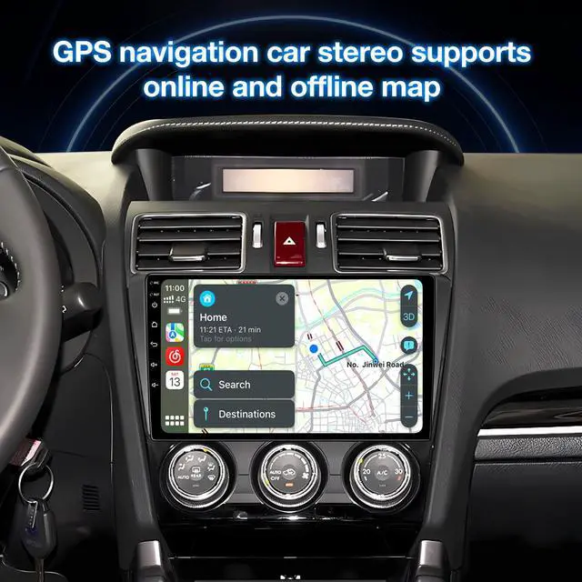 Alt view image 4 of 6 - Android 13 Car Stereo Radio Compatible with Subaru Forester WRX Impreza STi Crosstrek 2016-2018 with Wireless CarPlay Android Auto 9" Screen, 2+64G, WiFi/Bluetooth/GPS/Backup Camera