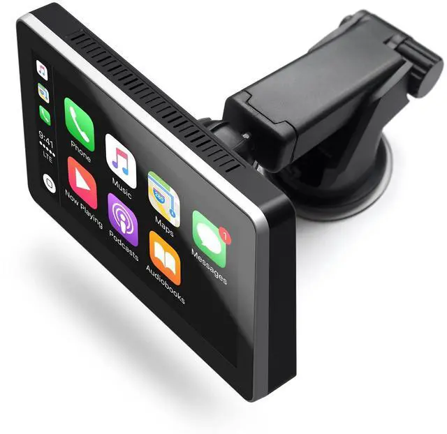 Main image of INTELLIDASH with Apple Carplay and Android Auto, 7'' IPS Touchscreen Multimedia Player with Bluetooth, Mirror Link, SiriusXM, Google, Siri Assistant Dash or Windshield Mounted