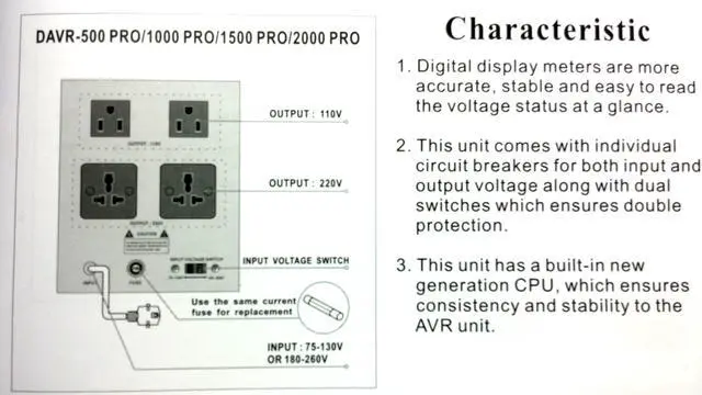 Alt view image 3 of 4 - DAVR-1500 1500 Watt 110/120 to 220/240 or 220/240 to 110/120 Step UP and Down Voltage transformer and Automatic Voltage Regulator Stabilizer