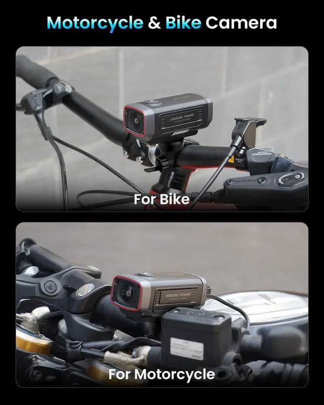 Alt view image 5 of 6 - AKY-710Lite Motorcycle Camera/Bike Camera 2K30FPS WiFi Action Camera with Ultra HD,IP66 Waterproof with Loop & Emergency Recording, Parking Monitor,Rechargeable,7.5 Hours Extended Battery