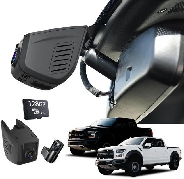 Main image of F150 Dash Cam for Ford F150/F250/F350,4K+1080P Wireless Dash Camera Front and Rear,OEM Style,Breeze Installation,HDR,Night Vision,WiFi & App,G-Sensor,128GB Card