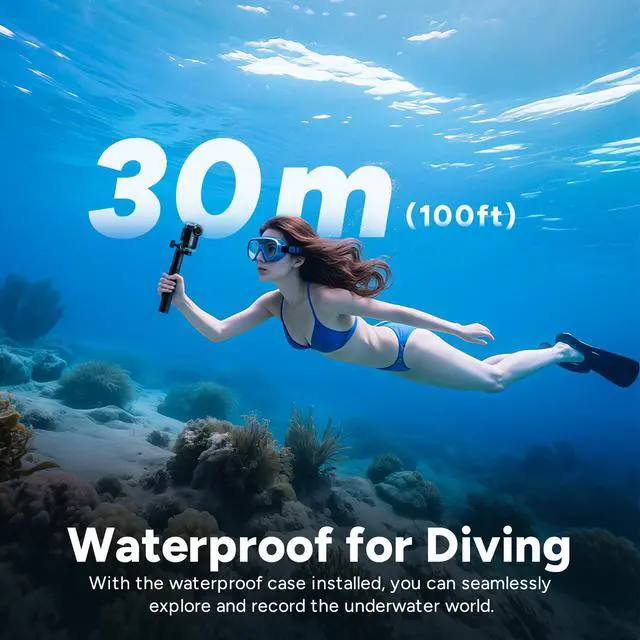 Alt view image 5 of 6 - C110+ 4K Mini Body Camera with 6-Axis Gyro Stabilization,170° Wide Angle Magnetic POV Camera,30M Waterproof,64GB Card, Hands-Free Recording for Helmet, Motorcycle & Vlogging