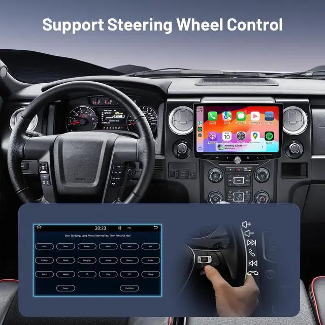 Alt view image 5 of 6 - 10.1" Large Touchscreen Linux Car Stereo - Universal Double Din Android Auto CarPlay Receiver for Fast & Stable Performance,HD 720P Display, BT5.0, Support Backup Camera & Steering Wheel Control