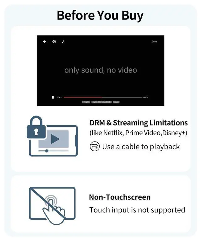 Alt view image 6 of 6 - Wireless Portable Monitor for Laptop, 15.6" Portable Monitor with Battery-1080P FHD Second Screen for Home & Office, AirPlay & Miracast Casting, No Cables or Drivers Needed